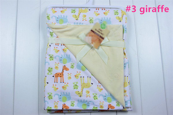 bath towel,soft, velvet double-layer children's blanket, cartoon animal baby blanket, absorbent, beautiful print, giraffe, elephant, whale.