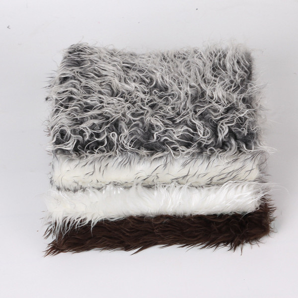 New European Faux fur blanket basket stuffer mongolia fur photography props newborn baby kids photography props