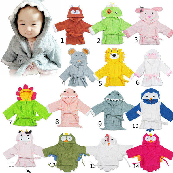 boy girl Animal Baby bathrobe/baby hooded bath towel kids bath terry children infant bathing/baby robe GLADBABY