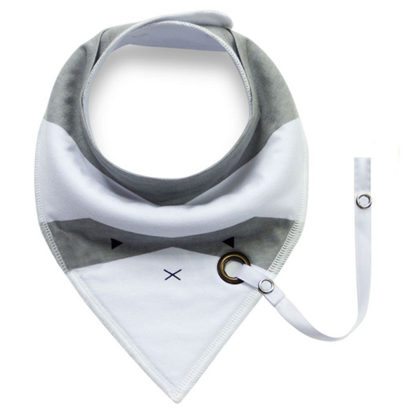 Fashion Pacifier Cartoon Triangle Cotton Towel Baby Bib Slobber Double Kids Accessories