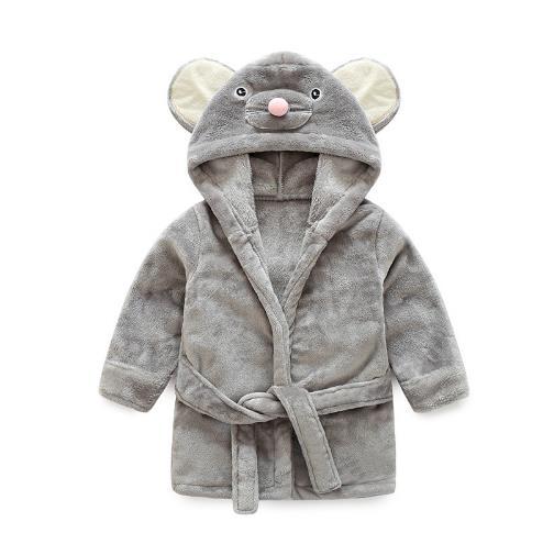 high quality children's bathrobe Retail! Baby pc 1 boy girl soft velvet robe pajamas coral children dress baby clothes