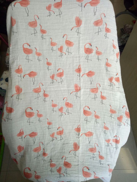 Christmas Gift Baby Blankets Fox Muslin Cotton Flamingo Bee Swaddles Newborn Wrap Gauze Children Blankets Infant Bath Towel Free Shipping