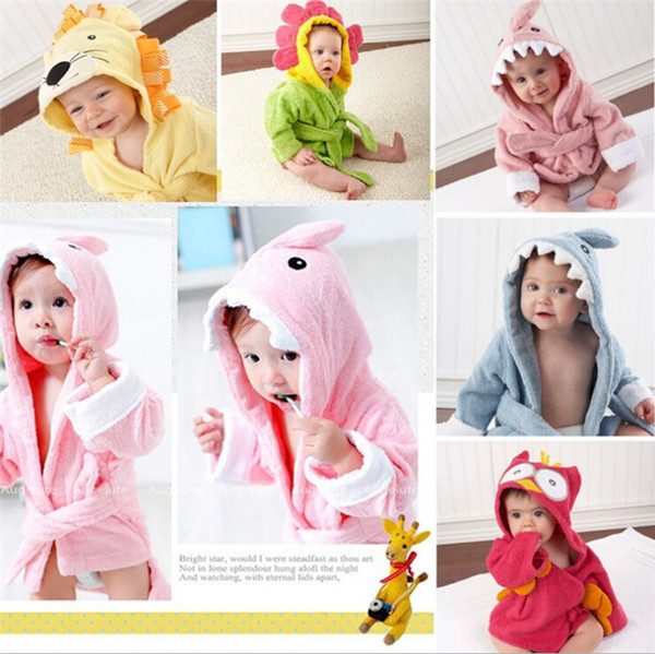 35pcs new arrive best price Baby's Bathrobe 7 designs Baby Bath Towels Animal Children Bath Robe Newborn Blankets Bathing Towel Hooded D301