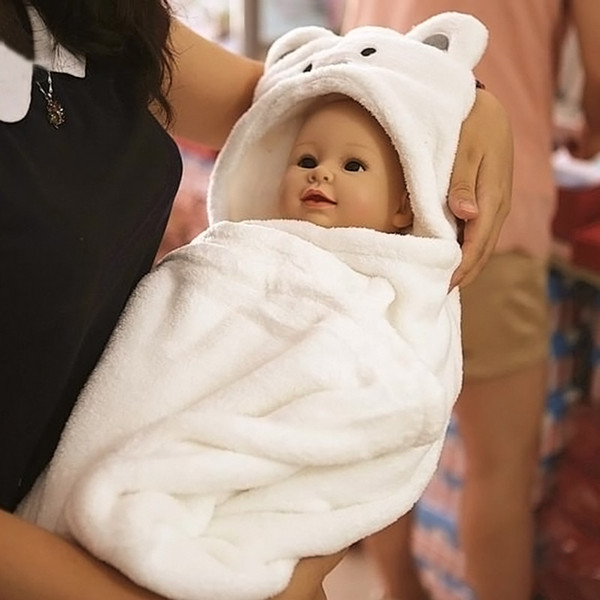 Comfortable Baby Bathrobe Cute Animal Cartoon Babies Blanket Kids Hooded Bathrobe Toddler Baby Bath Towel