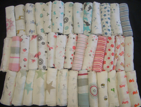 Hot selling Aden Anais Multifunctional Newborn Swaddle Big Size Baby Towel 100% Muslin Cotton Baby Blankets 110x110cm Free Shipping