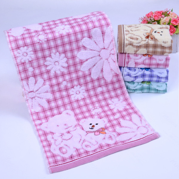 bath towels baby towels washcloths cotton baby bib cartoon cute towel for kindergarten children sweat and slobber 25X50CM