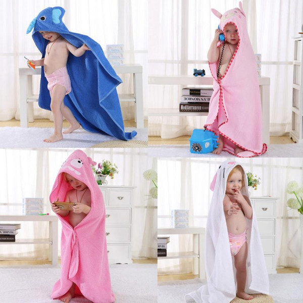 Kids Towel New Toddler 100% Cotton Bathrobe Baby Boys Girls Spring Animal Hooded Bath Towel Children Cartoon Towel