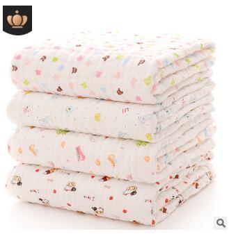 Baby pure cotton bath towel blanket newborn quilt robes six layers good quality bath towles newborn christmas gifts 110x115cm 209