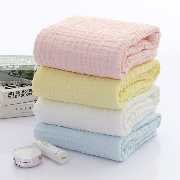 Baby Robes Blanket Bedding 110*115 Newborn Muslin Cotton Swaddle Wrap Kids 6 Layers Thick Receiving Blanket Gauze Bath Towel Baby RB1