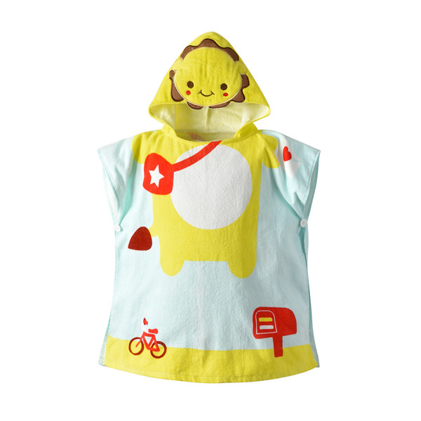 Baby cotton robes bathrobe children cartoon pajamas hooded baby robe boys and girls pajamas thickening home service baby bath towel