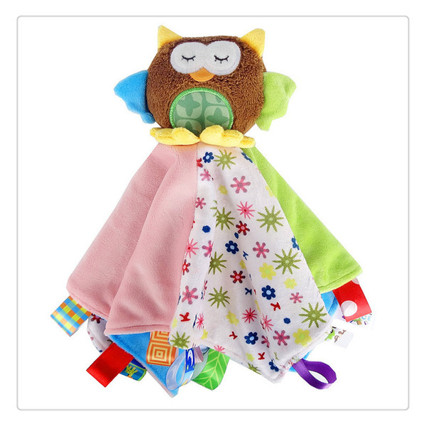 Infant Towel Sleeping Appease Towel Teething Cloths Cartoon Animal Plush Doll Toys for Baby Can Bite