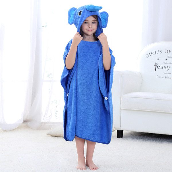 Boy Girl Bath Towel Cloak Cotton Children Gauze Cartoon Robe Bath Towel Hooded Soft Cartoon Beach Cloak JY-021