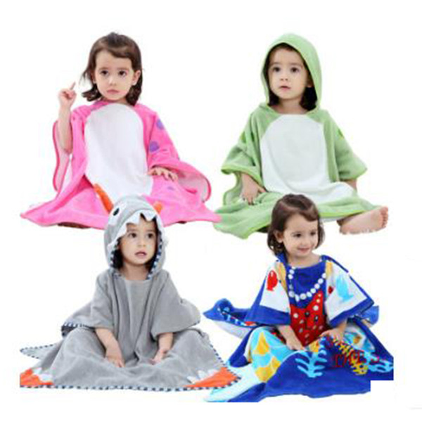 0-6 Years Boy Girl Bathrobes Hooded Bath One SizeClothing New Cobertor Blanket Stuff Print Cloak Cartoon Comfortable Soft