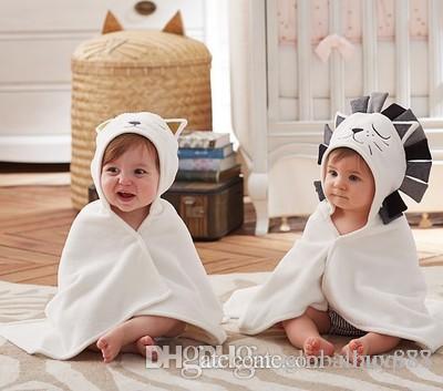 2017 new retail wholesale 1 pc spring to winter cartoon towel 100% cotton cute soft comfortable lion and cat baby bath towel