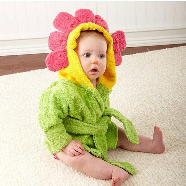 Hooded Bathrobe 6 Colors Cartoon Animal Beautiful Cute Monkey Style Baby Cotton Towel Girls Boys Clothing Pajamas