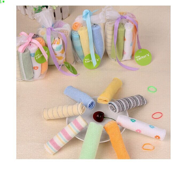8pcs/Lot Infant Feeding Towel Baby Bibs Handkerchief Kit Soft Baby Newborn Children Bath Towels Washcloth for Bathing Feeding