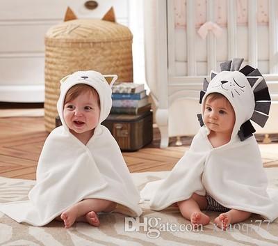 2017 new retail wholesale 1 pc spring to winter cartoon towel 100% cotton cute soft comfortable lion and cat baby bath towel