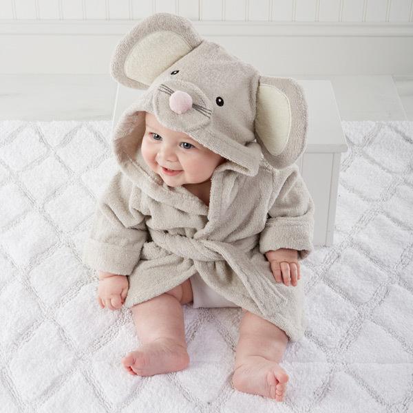 New Arrival Children's Nighty Children's Bath Robe Baby Bath Towel Western Animal Model Cartoon Cotton Connected Cap 3pcs Lot