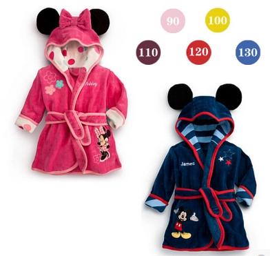 Hot sell Charactor Soft Warm Baby Girl Kids Boy Night Bath Robe Fleece Bathrobe sleepwear Homewear Pajamas Clothing