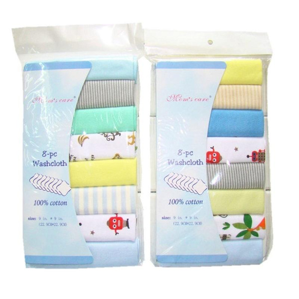 8pcs/pack 100% Cotton Newborn Baby Towels Saliva Towel Nursing Towel Baby Boys Girls Bebe Toalha Washcloth Handkerchief KF011