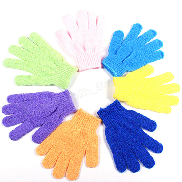 Moisturizing Spa Cloth Bath Glove Skin Care Exfoliating Gloves Cloth Scrubber Face Nylon Massage shower Tool Cell Remover LJJA2768-3