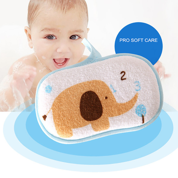 Baby Bath Brushes Newborn Cartoon Soft Bath Sponge Children Accessories Infant Towel Shower Products Boys Girls Z091