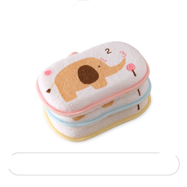New Newborn Baby Cartoon Bath Sponge Tools kids Body Wash Sponge Exfoliating Shower Spa Free Shipping