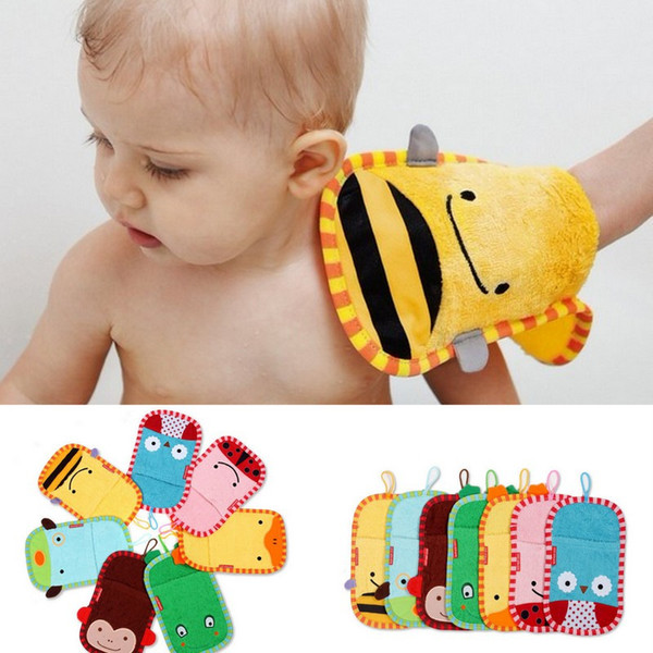 Cartoon animal Wash Gloves Skin Body Bathing Mittens Scrub Massage Spa Bath Finger Gloves Children bath towel Z0144