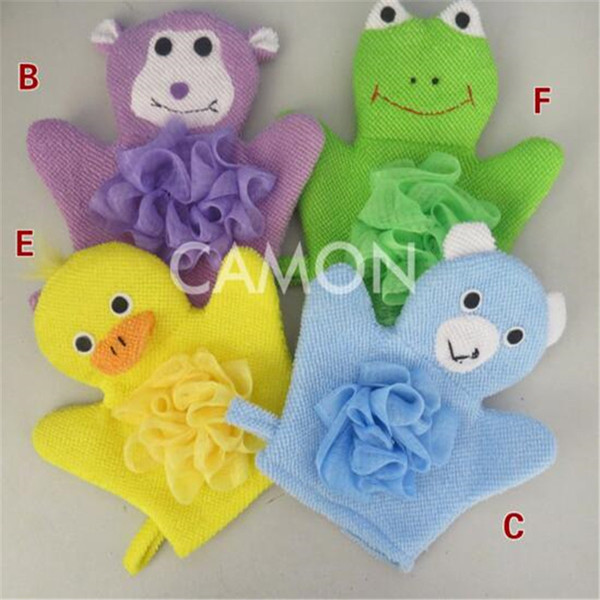 Baby Bath Shower Products Towel Bath Products Animal Bath Gloves Bathing Mitt Gloves Time Fun Easy Dry Quickly with Included Suction