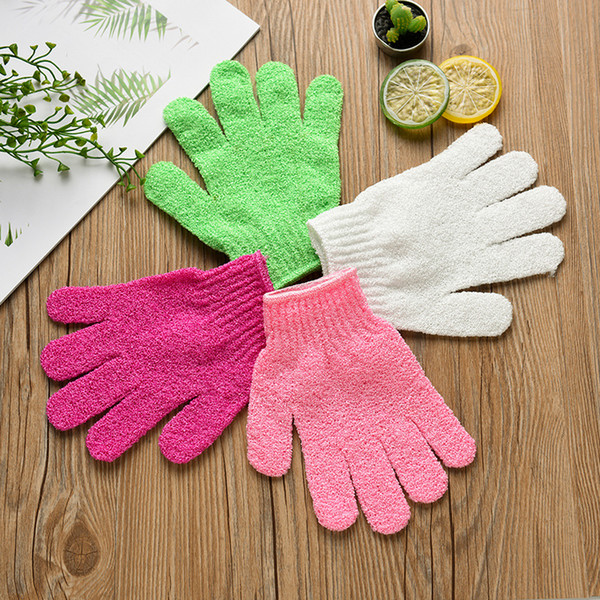 Moisturizing Spa Skin Care Cloth Bath Glove Exfoliating Gloves Cloth Scrubber Face Body Bath Gloves Free shipping