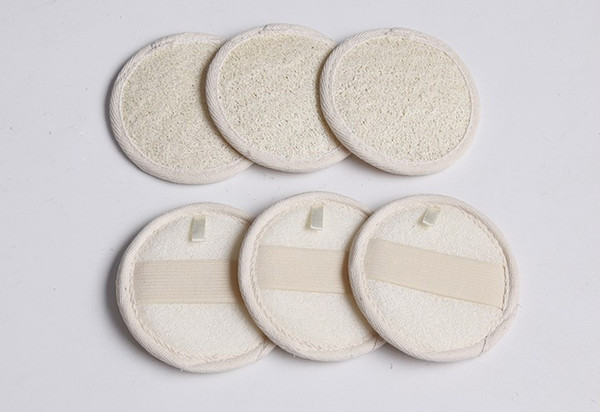 8*8cm Round Shape Natural Loofah Pad Back Pad Loofah Sponge Bath Shower Face Body Exfoliator Bath Pad