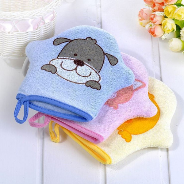 New Arrival Cute Cartoon Baby Bath Brush Sponge Coon Soft Newborn Baby Shower Bath Brush 3 Colors