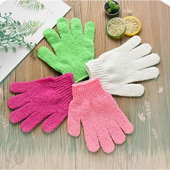 Wash Gloves Skin Body Bathing Mittens Scrub Massage Spa Bath Finger Gloves Sponge Bath Shower Cleaning Skin Washcloths CZ302