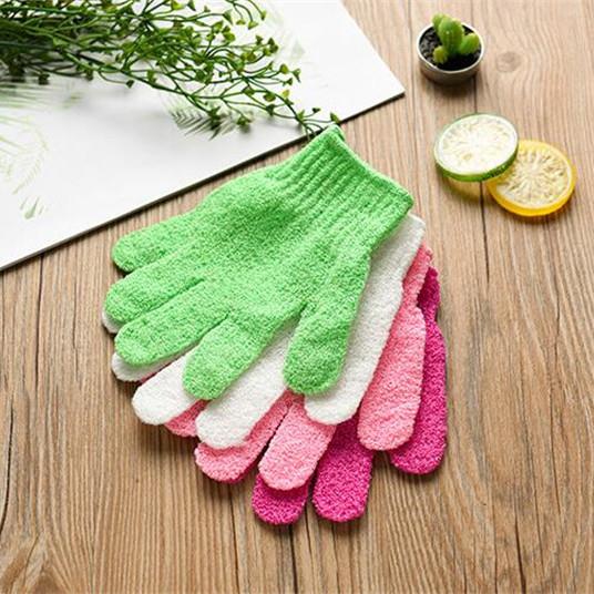 Exfoliating Wash Gloves Candy Skin Body Bathing Mittens Scrub Massage Spa Bath Finger Gloves Sponge Bath Shower Cleaning Washcloths CZ302