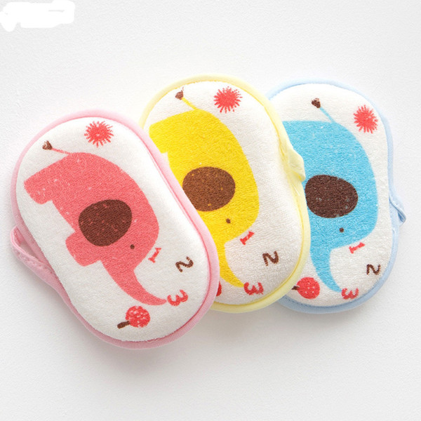 Cute Baby Bath Sponge Soft Inirritative Natural Bath Foam Shower Sponge for Kids Children Toddlers Newborns Cleaning Towel Brush