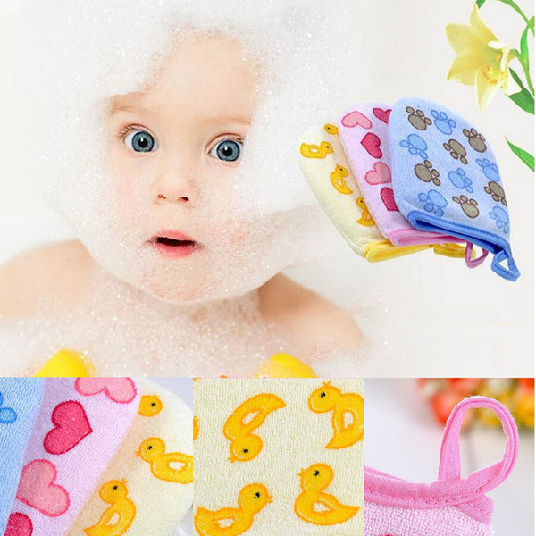 1PC Baby Kid Infant Cartoon Soft Bathing Bathroom MiGlove Foam Rub Shower Sponge Exfoliating Wash Cloth Towel