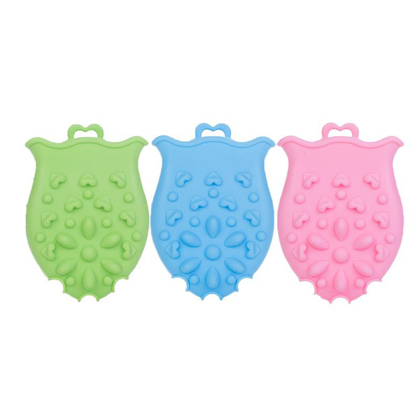 Cartoon Infant Baby Safety Bath Clear Soft Silicone Toddlers Baby Shower Bath Brush Head Massage Soft Touch Cleaning Tools Brush