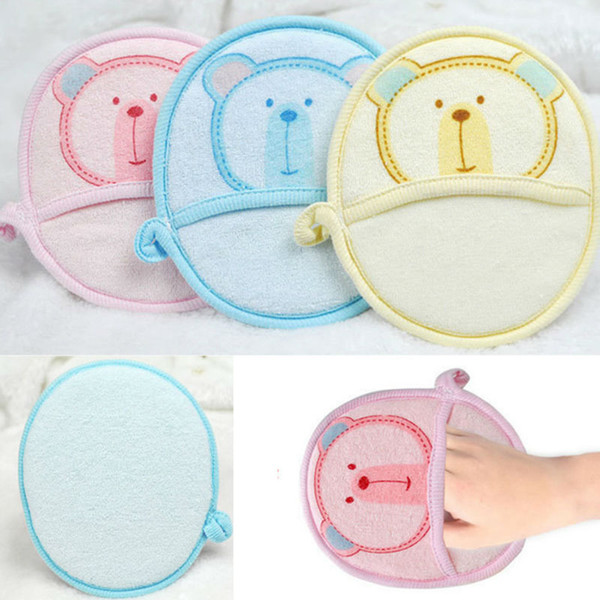 Cotton Soft Newborn Bath Towel Brush Glove Cute Cartoon Baby Bath Foam Rub Shower Sponge Free Shipping WA12