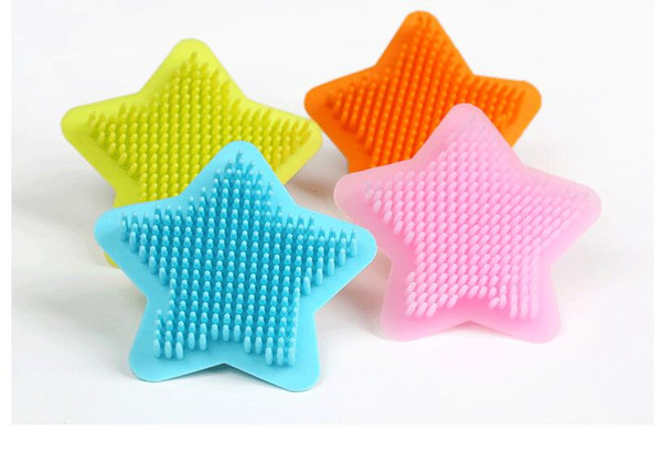 Silica gel bath brush with soft rubbing