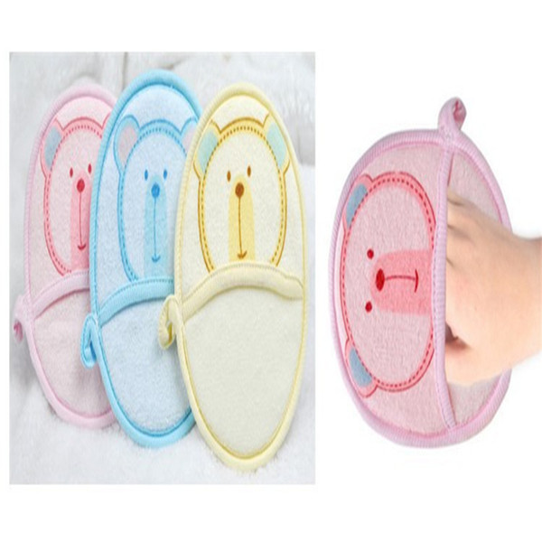 Cotton Soft Newborn Bath Towel Brush Glove Cute Cartoon Baby Bath Foam Rub Shower Sponge Free Shipping K0333