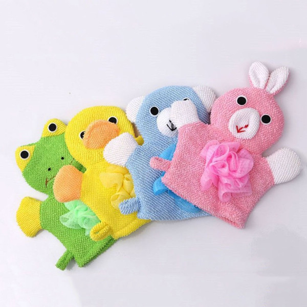 1 Pc Compound Cotton Children Soft Bath Rub Gloves Shower Body Wash Puff Mesh Net Ball Bathroom Daily Use Cleaning Supply