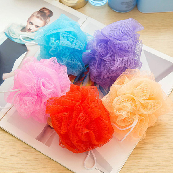 Multicolour Bath Ball Shower Body Bubble Exfoliate Puff Sponge Mesh Net Ball Cleaning Bathroom Accessories Home Supplies C6075