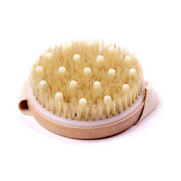 Natural Bristle SPA Brush Dry Skin Body Soft Wooden Bath Shower Body Brush Without Handle Glove Style PPA385