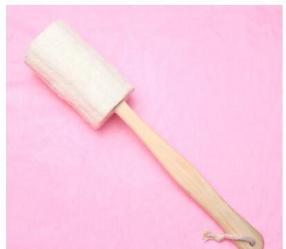Vegetable Luffa Bath Brushs Scrubbing Back Luffa Brush Natural Luffa Bath Brush Long handle wooden bath brush