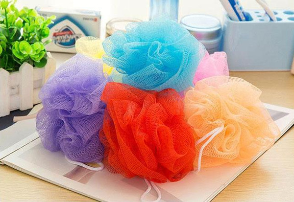 Multicolour Bath Ball Shower Body Bubble Exfoliate Puff Sponge Mesh Net Ball Cleaning Bathroom Accessories Home Supplies kids Washcloths