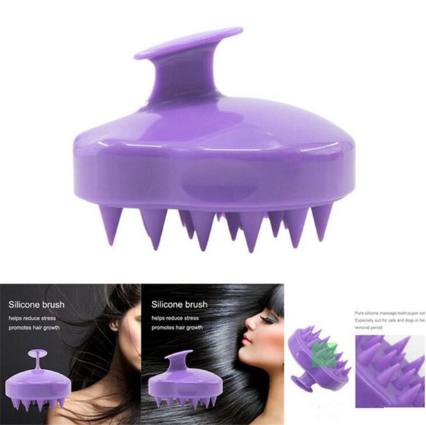 Comfortable Silicone Shampoo Scalp Massage Brush Hair Washing Comb Body Bath Spa Slimming Massage Brush Personel Health 4 Color B11