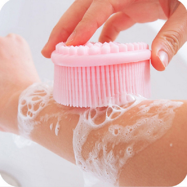 Baby Girls Boys Silicone Brush Shampoo Lathers Clean Tools Baby Massage Brush Women Bathing Brushes Infants Touch Feeling Training Tools