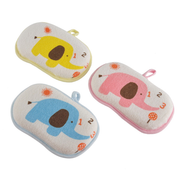 Summer Hot Sale Cute Newborn Baby Shower Bath Sponge Rub Infant Toddle Kids Bath Brushes Cotton Rubbing Body Wash Towel Accessories