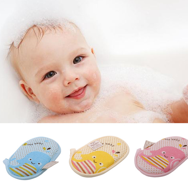 Cute Cartoon Newborn Baby Shower Bath Sponge Kids Bath Brushes Cotton Rubbing Body Wash child Brush brushes