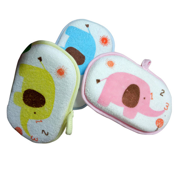 Cute Newborn Baby Shower Bath Sponge Rub Infant Toddle Kids Bath Brushes Cotton Rubbing Body Wash Towel Accessories